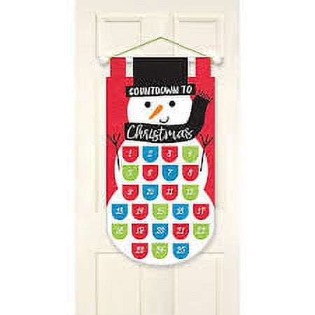 Felt Snowman Advent Calendar 21.5" x 12"
