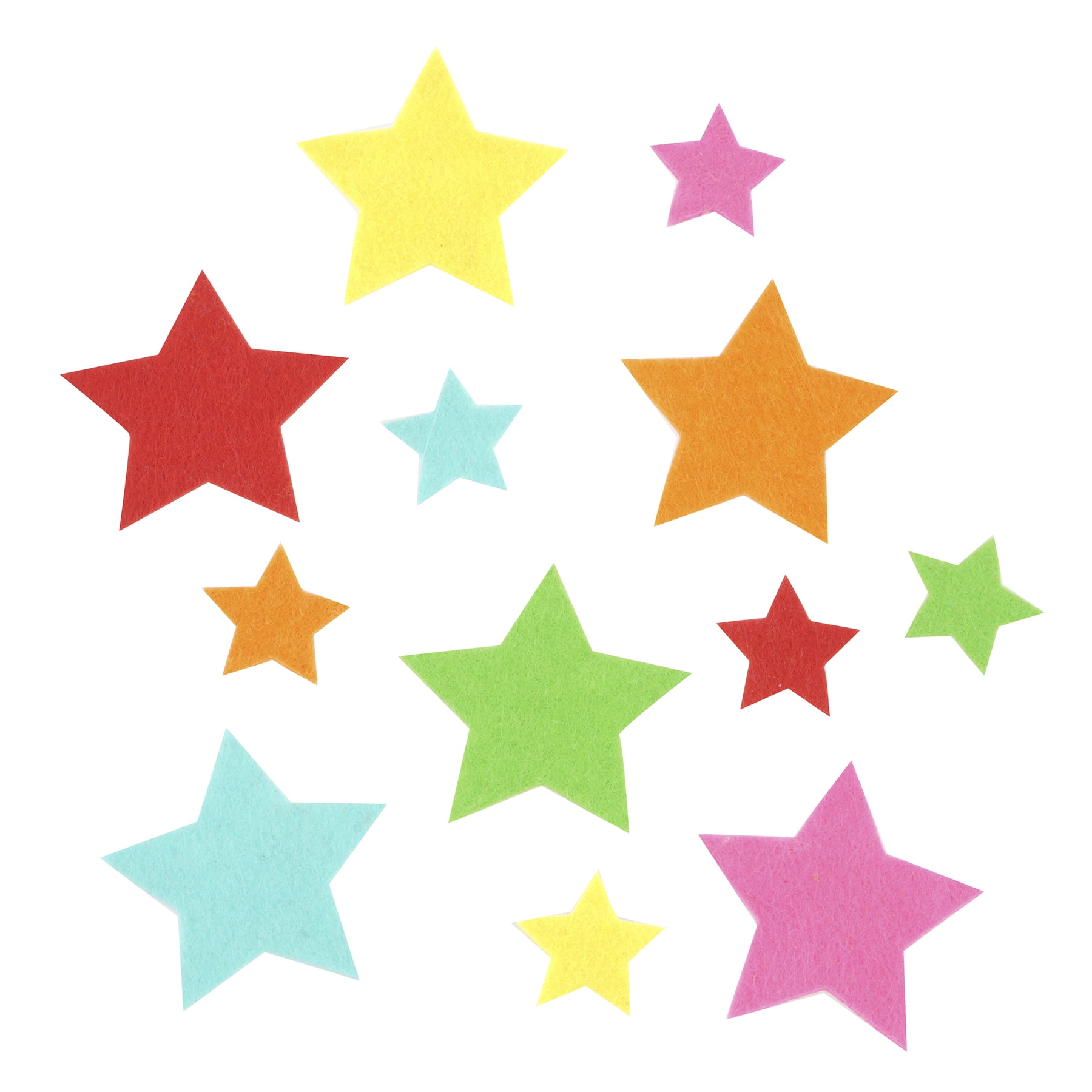 Multicolor Felt Stars Scrap Pack - 50ct for Craft Projects