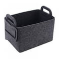 thumbnail image 1 of Felt Storage Bin Basket,Square Gray Baskets for Storage, Rectangular Basket with Handle, Medium Felt Baskets for Storage Felt Storage Bins Wardrobe Storage Baskets (Gray), 1 of 6