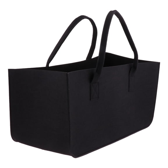 Felt Storage Bin Storage Basket with Handles for Closet Laundry Keepsake Toy black