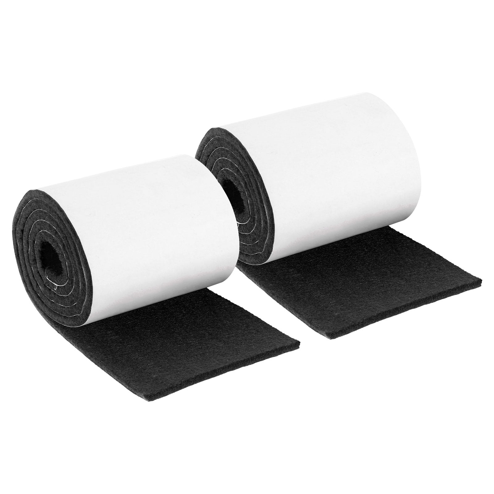 Felt Strips with Adhesive Backing, 2 Pack 4" x 40" x 0.2" Adhesive Felt Strips Anti Scratch Furniture Felt Tapes Self-Stick Felt Pads for Protecting Hardwood Floor, Black