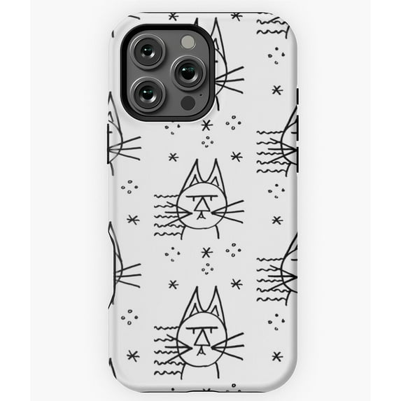 Felt Tip Cat Nyan Drawing Style M2768 Phone Case for iPhone 17 16 15 14 13 12 11 Pro Max