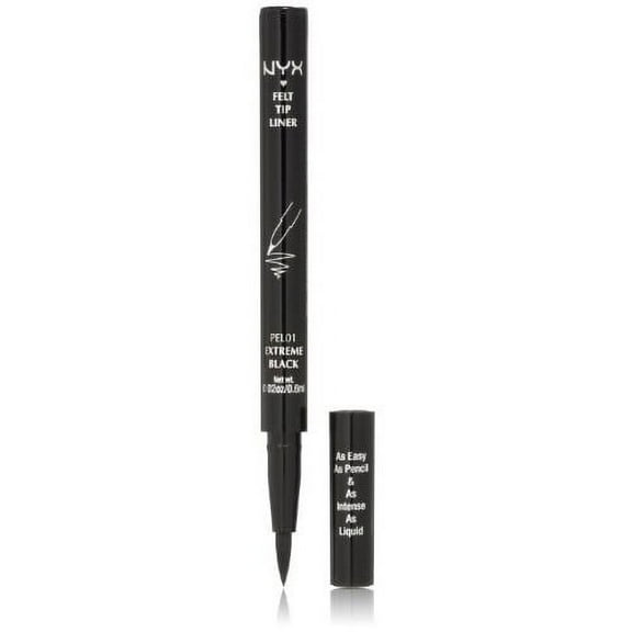 Felt Tip Liner Extreme Black, PartNo PEL01 [0.02oz], by Nyx Cosmetics, Cosmetics