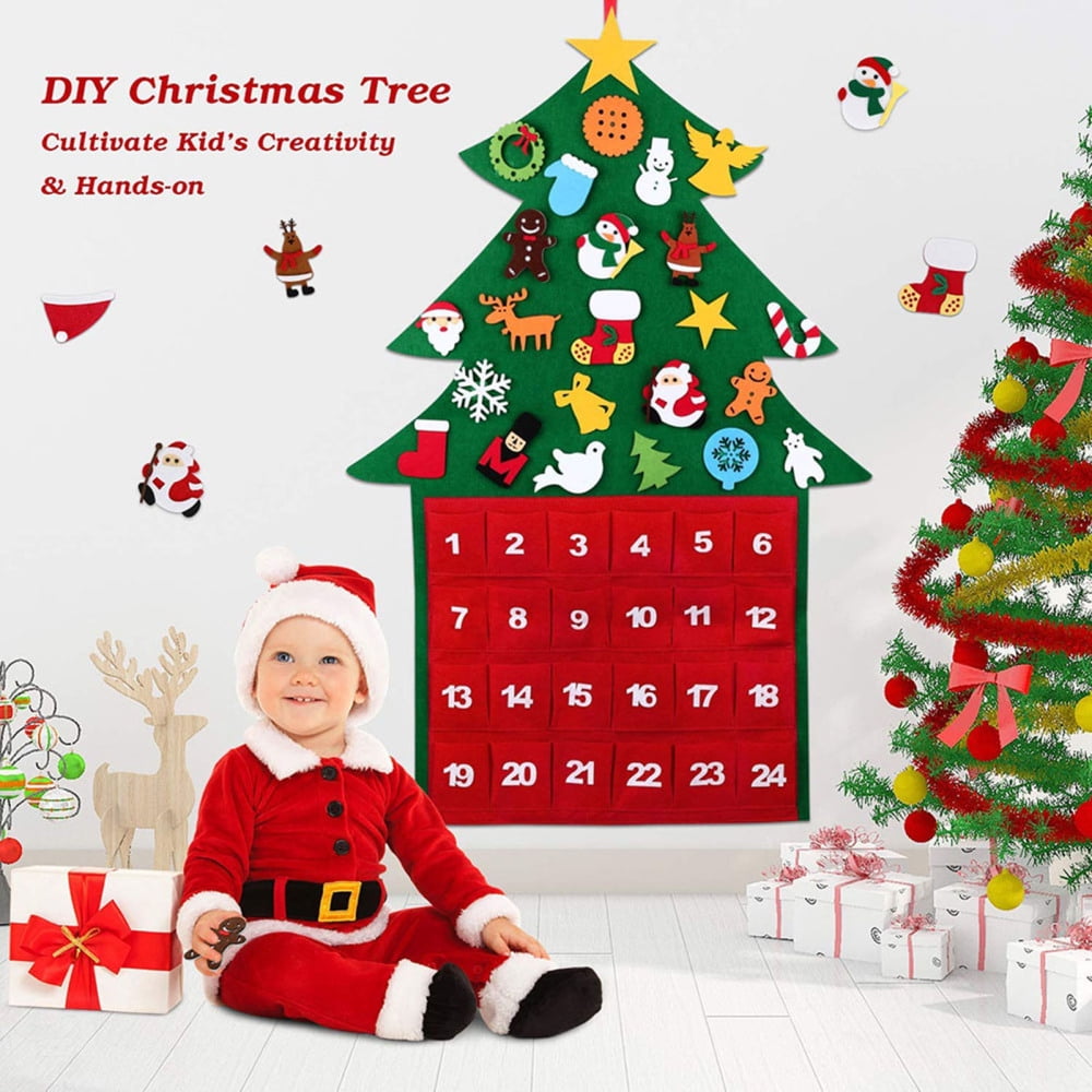 Felt Toddlers Christmas Tree Xmas DIY Wall Hanging Felt Advent Calendar felt-toddlers-christmas-tree-xmas-diy-wall-hanging-felt-advent-calendar