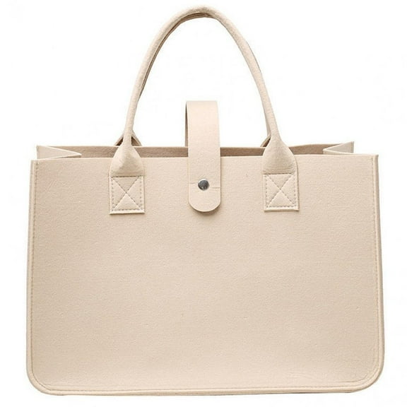 Heavy-Duty Felt Tote Bag - Large Reusable Shopping Bag with Handles