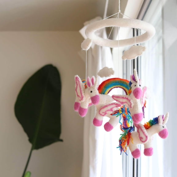 Felt Unicorn Baby Mobile