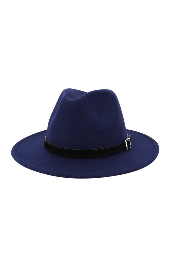Felt Wide Brim HatMen & Women Vintage Wide Hat with Belt Buckle Adjustable Outbacks HatsSun Hat