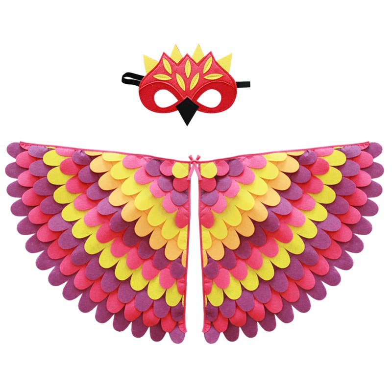 Felt Wings with Mask Dress up Carnival Butterfly Wings for Kids