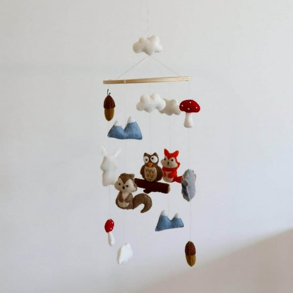 Felt Woodland Animal Baby Mobile