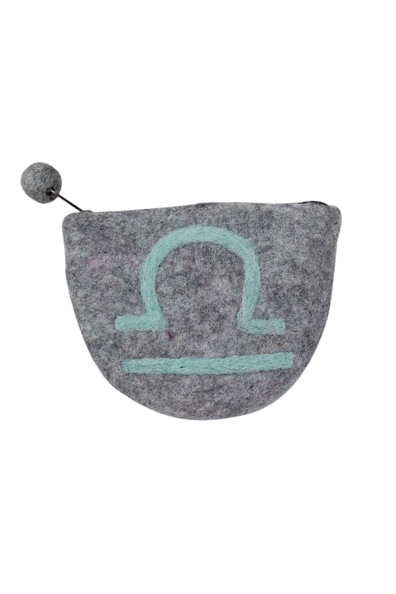 Felt coin or Clutch Purse Featuring Your Zodiac Sign