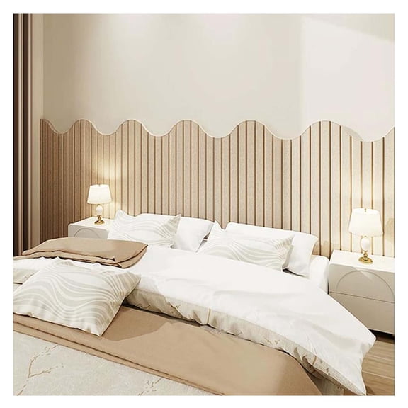 Felt wall panels, 3D wavy wall decoration, decoration, insulation, 1.2 cm wall covering bed for bedroom, living room