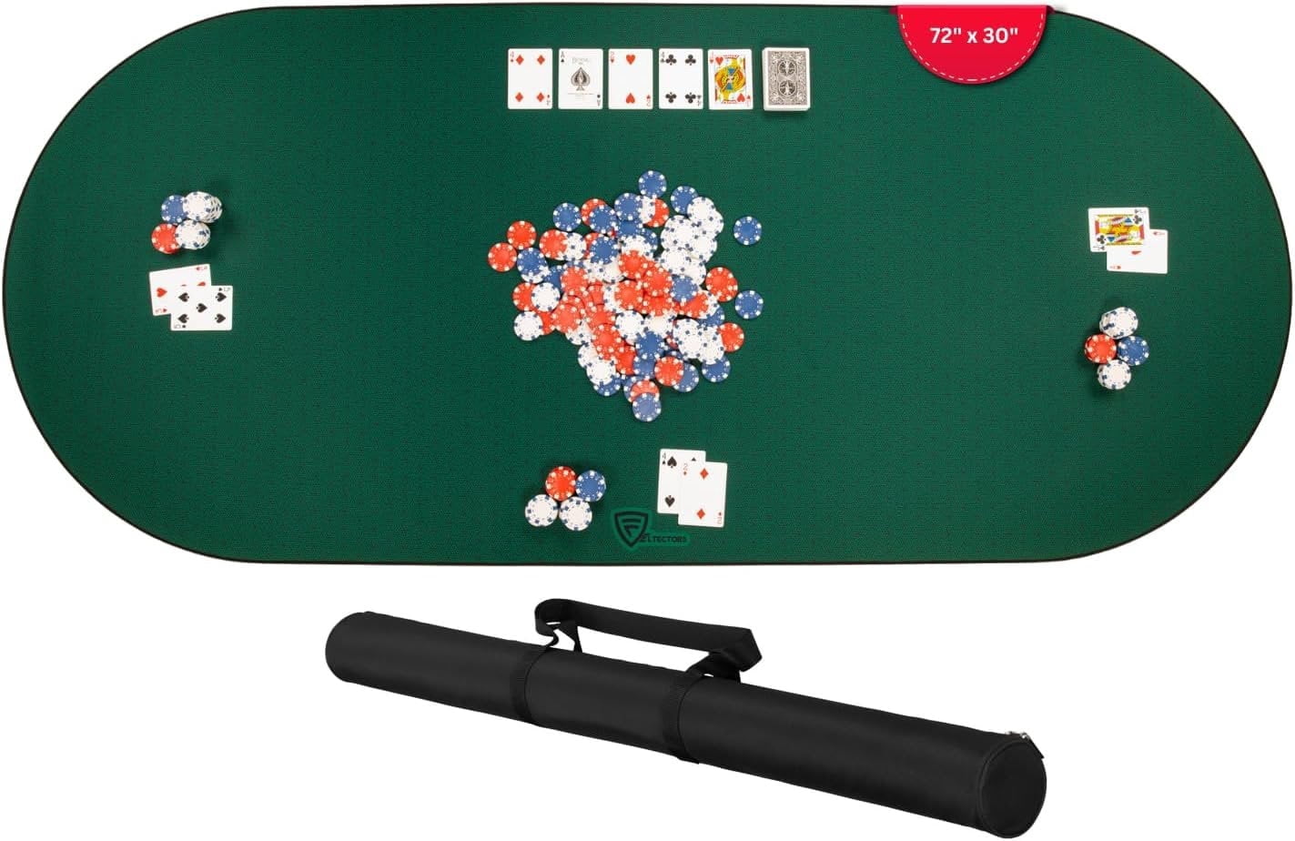 ふきち ポーカーテーブル Feltectors Board Game Mat, Table Cover for Mahjong, Poker, Playing