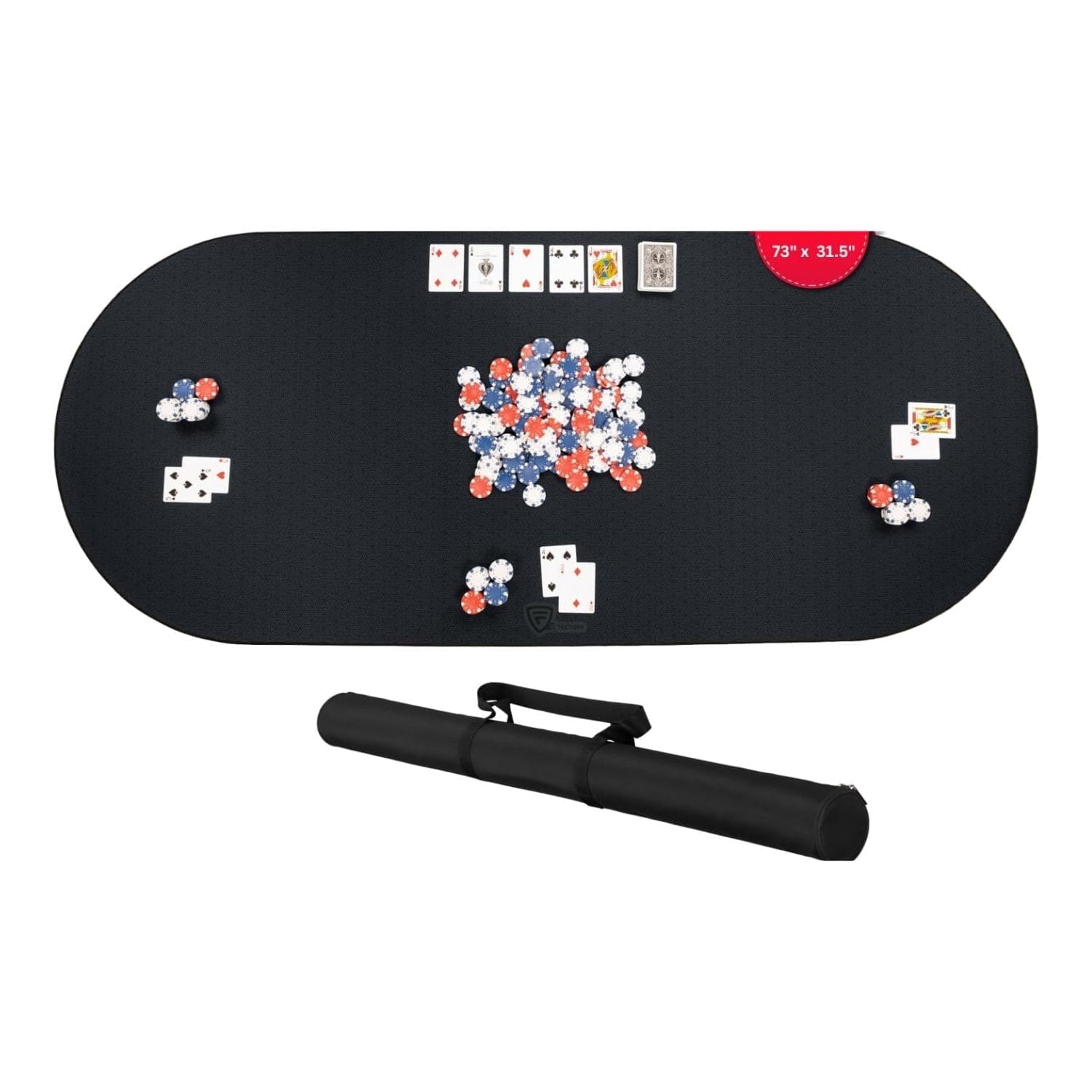 Feltectors Board Game Mat, Table Cover for Mahjong, Poker, Playing Cards, Tile Games, Dominoes 73 x 31.5 inch - Blue