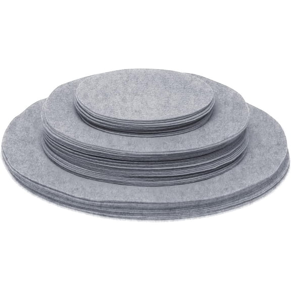 Feltectors Felt Plate China Dividers Protectors Extra Large Thick and Premium Soft-Set of 48- Gray