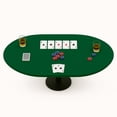 thumbnail image 1 of Feltectors Felt Tablecloth Oblong Poker Table Topper Oval Tables Cover 48 x 68 in- Green, 1 of 8