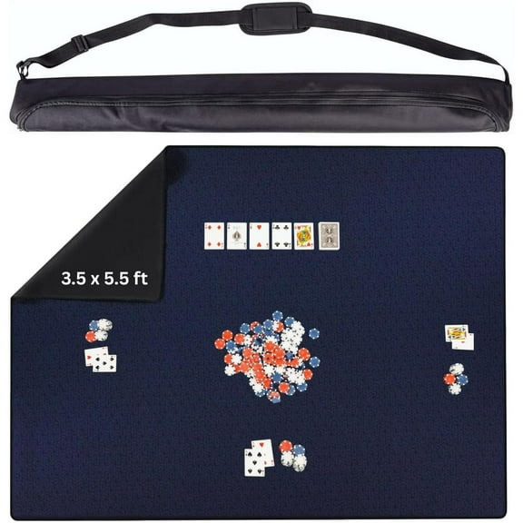 Feltectors Neoprene Gaming Mat - Ultimate Card Game Table Cover 3.5 x 5.5 ft.- Blue