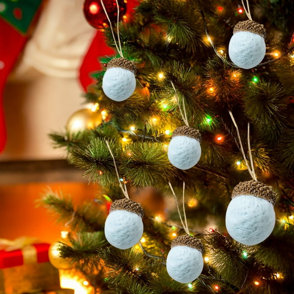 Felted Acorns with Natural Acorn Caps, Handmade Wool Acorn Decor for Fall Thanksgiving Table, Autumn Home Decor for Mantel Display, Felt Acorn Ornaments for Seasonal Celebration Centerpiece Akmoler