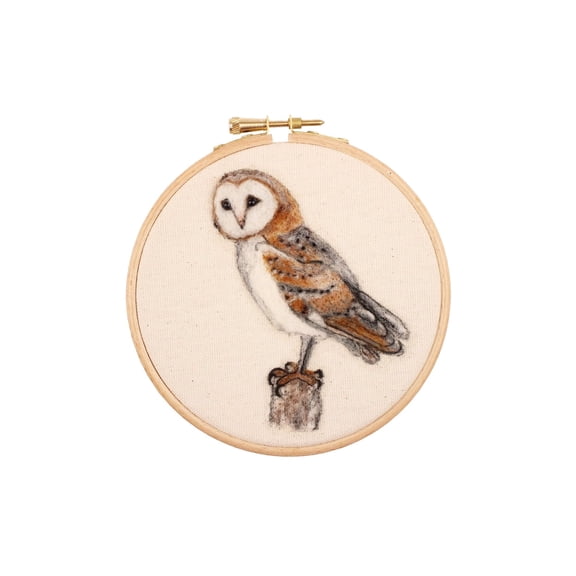 Wizardi Beginner Needle Felting Kit for Adults - Barn Owl 2D Kit. Bird Felting Kit in Support of RSPB Charity. Felting Tools. Wool Felting Supplies. Felt Crafts. Wool Felt. The Makerss