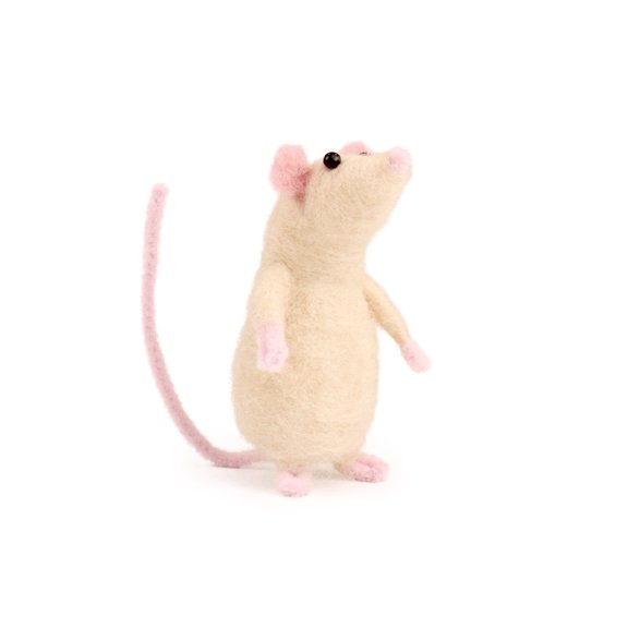 Wizardi Beginner Needle Felting Kit for Adults - Cream Mouse. Animal Felting Kit 8cm Tall. Felting Tools. Wool Felting Supplies. Felt Crafts. Wool Felt. The Makerss
