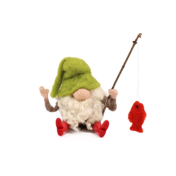 Wizardi Beginner Needle Felting Kit for Adults - Fishing Gnome. Fantasy Felting Kit 12cm Tall. Felting Tools. Wool Felting Supplies. Felt Crafts. Wool Felt. The Makerss