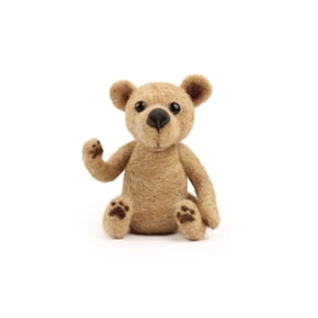 Wizardi Beginner Needle Felting Kit for Adults - Little Jointed Bear. Animal Felting Kit 13cm Tall. Felting Tools. Wool Felting Supplies. Felt Crafts. Wool Felt. The Makerss