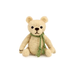 Wizardi Beginner Needle Felting Kit for Adults - Poseable Bear. Animal Felting Kit 9cm Tall (Sitting). Felting Tools. Wool Felting Supplies. Felt Crafts. Wool Felt. The Makerss