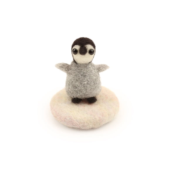 Felting Kit - Tiny Penguin Needle Felt Kit. Amiguwoolli