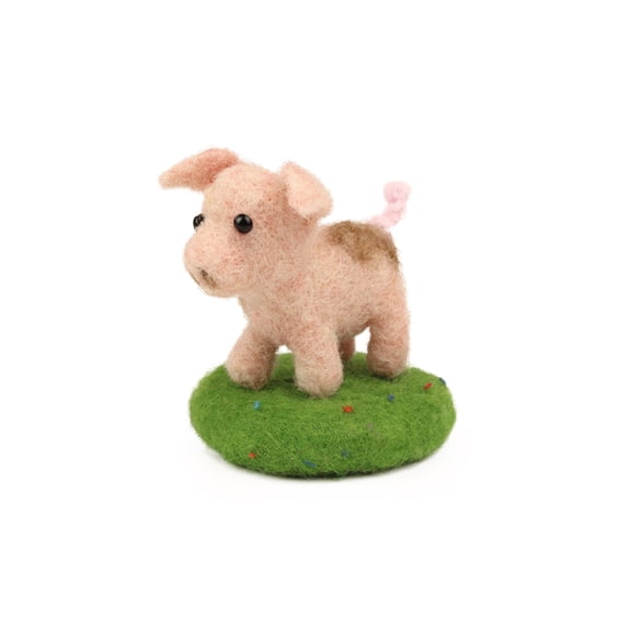 Wizardi Beginner Needle Felting Kit for Adults - Tiny Pig. Animal Felting Kit 4-5cm Tall. Felting Tools. Wool Felting Supplies. Felt Crafts. Wool Felt. The Makerss