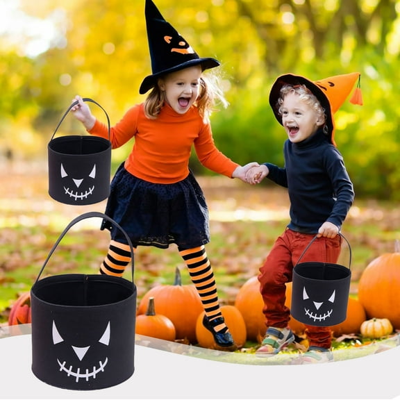 Felting Storage Bucket Large Capacity Storage Basket Halloween Felting Handbag