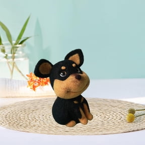 Felting Wool Roving Felt Animal Doll with Tools work Felt Craft Puppy