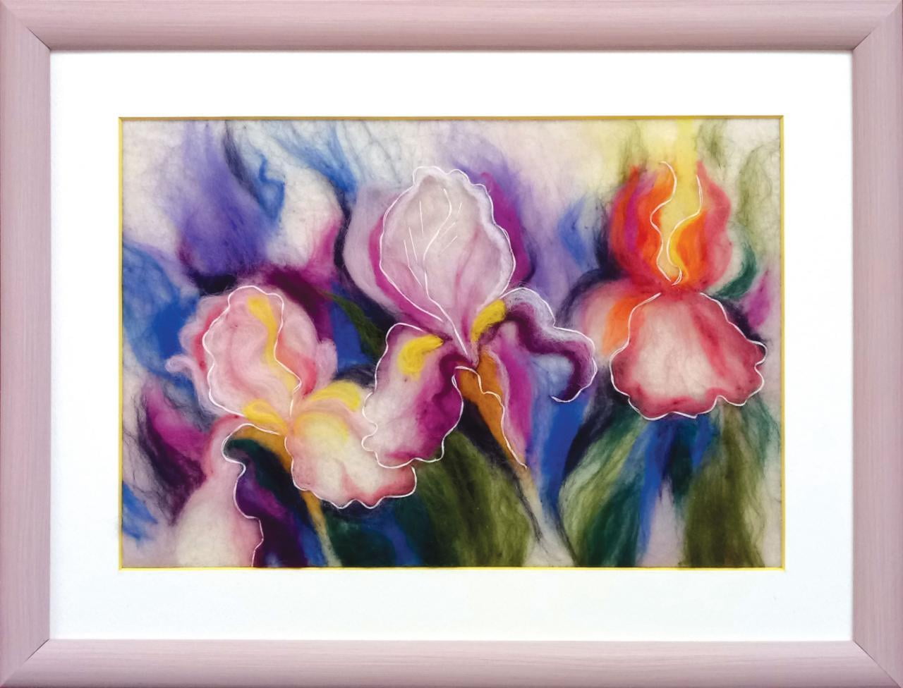 Felting kit Fragrant irises V-206C