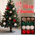 thumbnail image 1 of Feltree 12-Pack Cloth Christmas Ball Ornaments for Tree Decoration, Festive Holiday Decor Reusable Set, 1 of 7