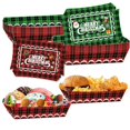 thumbnail image 1 of Feltree 12 Pack Disposable Christmas Paper Food Trays for Hot Dogs Popcorn Snacks and Party Supplies, 1 of 7