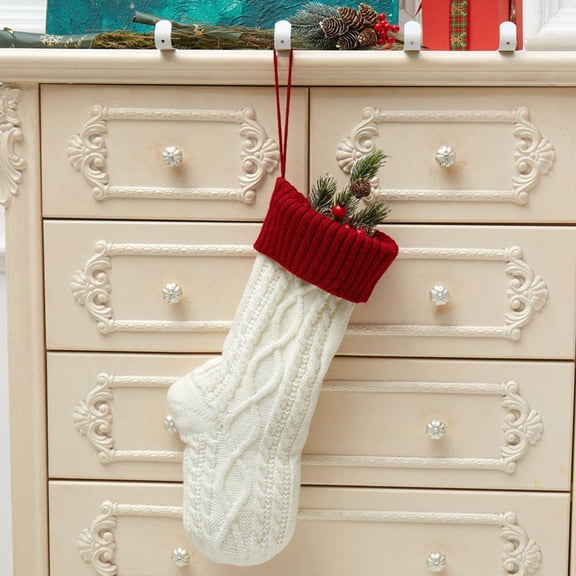 Feltree 18-Inch Large Christmas Stocking for Fireplace and Tree Decor, Oversized Holiday Sock with Gift Storage for Family Christmas Celebration