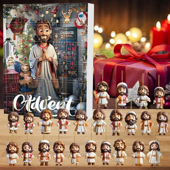 Feltree 2024 Advent Calendar 24-Day Countdown to Christmas with Daily Religious Surprises and Devotional Messages - Perfect Gift for Christian Families
