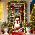 thumbnail image 1 of Feltree 35x72 Inch Santa Claus Christmas Door Cover for Holiday Door and Wall Decoration, Festive Party Decor, Durable Polyester Fabric, Easy to Install, 1 of 8