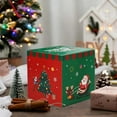 thumbnail image 1 of Feltree 3D Foldable Christmas Gift Box with Traditional Holiday Designs for Festive Decorations, 10x10x10 Inch Paper Box for Home and Store Display, 1 of 6
