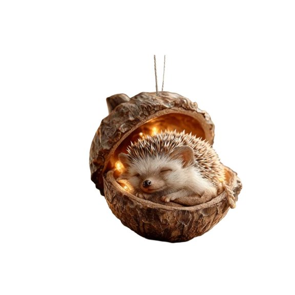 Feltree 4 Inch Acrylic Forest Animals Christmas Tree Ornament for Holiday Decorations and Gifts