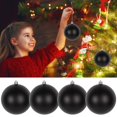 thumbnail image 1 of Feltree 4-Inch Black Christmas Ball Ornaments, Set of 4, Hanging Baubles for Christmas Tree Decoration, Durable and Easy to Hang, Perfect Holiday Gift, 1 of 7