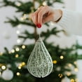 thumbnail image 1 of Feltree 5-Pack Mint Green Glitter Christmas Ornament Balls Hanging Decorations Reusable for Holiday Tree Home Party, 1 of 8