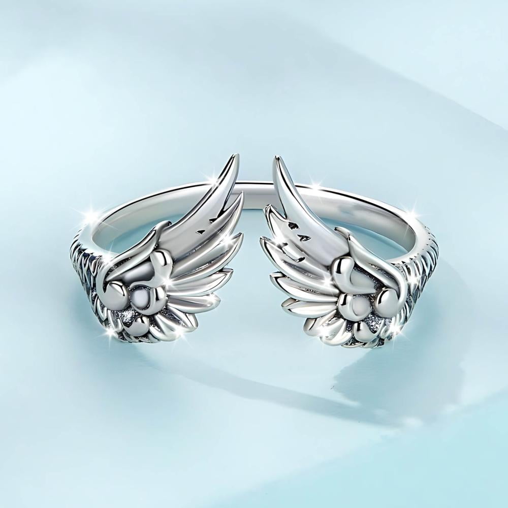 Feather Wrap Ring Silver