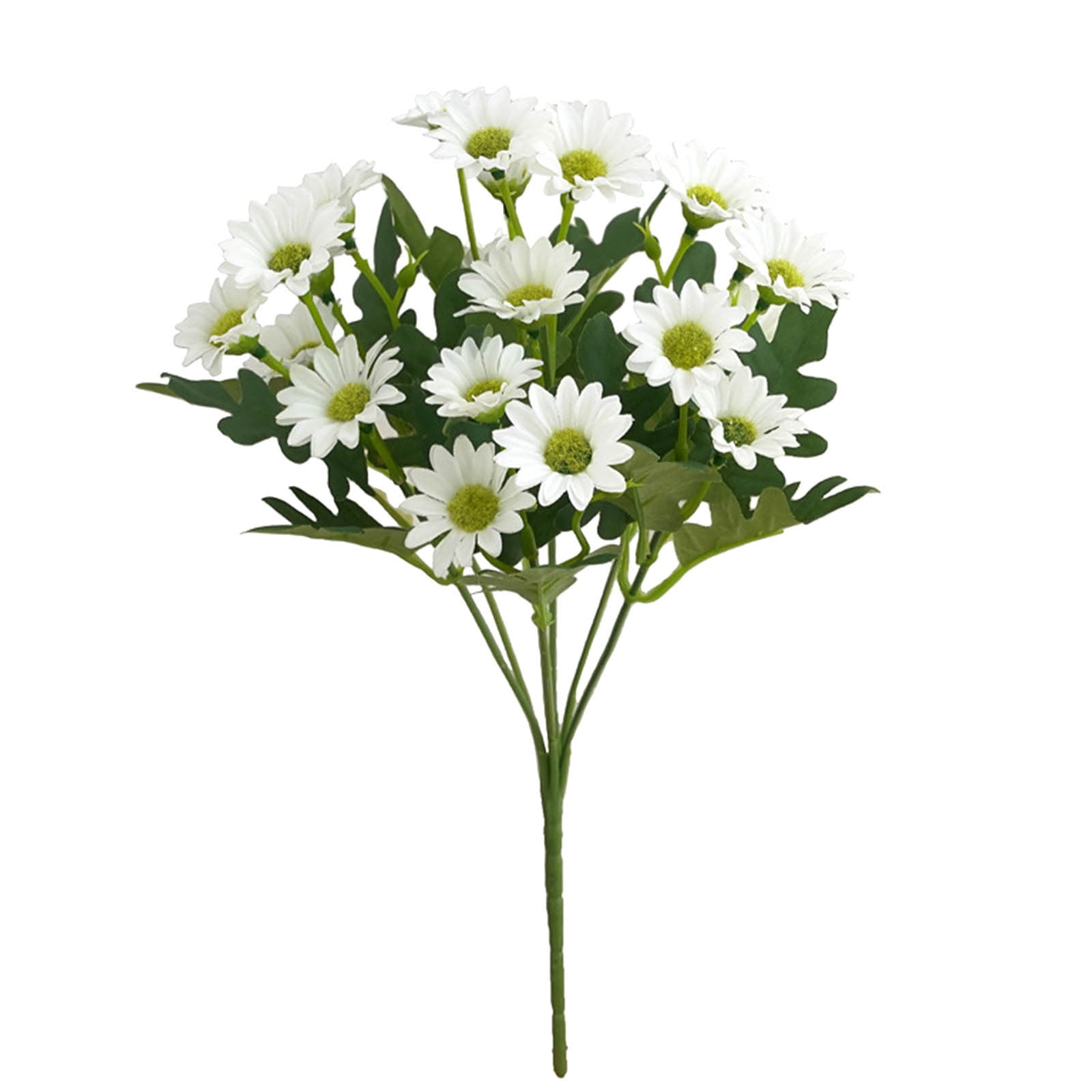 8 Forks Simulation Small Daisy Flowers, Artificial PE Rubber Chrysanthemum  Flowers, For Dating, Centerpiece, Garden, Yard, Wedding, Birthday, Shower D