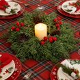 thumbnail image 1 of Feltree Christmas Candle Wreath with Simulated Flowers - Versatile Centerpiece for Home Dining Table, Wedding and Party Decor, 1 of 8