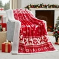 thumbnail image 1 of Feltree Christmas Flannel Blanket Soft Warm Holiday Decorative Throw for Sofa Bed and Travel Oversized 59x51 Inches, 1 of 8