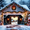 thumbnail image 1 of Feltree Christmas Garage Background Banner for Holiday Decor - Wrinkle-Resistant Polyester Fabric, 157x70.8 Inch, Photography Props for Parties and Festive Scenes, 1 of 8