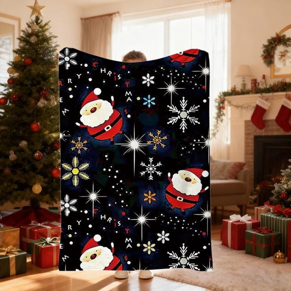 Feltree Christmas Themed Throw Blanket and Sofa Cover, 39x30 Inches, Polyester, Festive Holiday Decor, Soft and Warm, Machine Washable