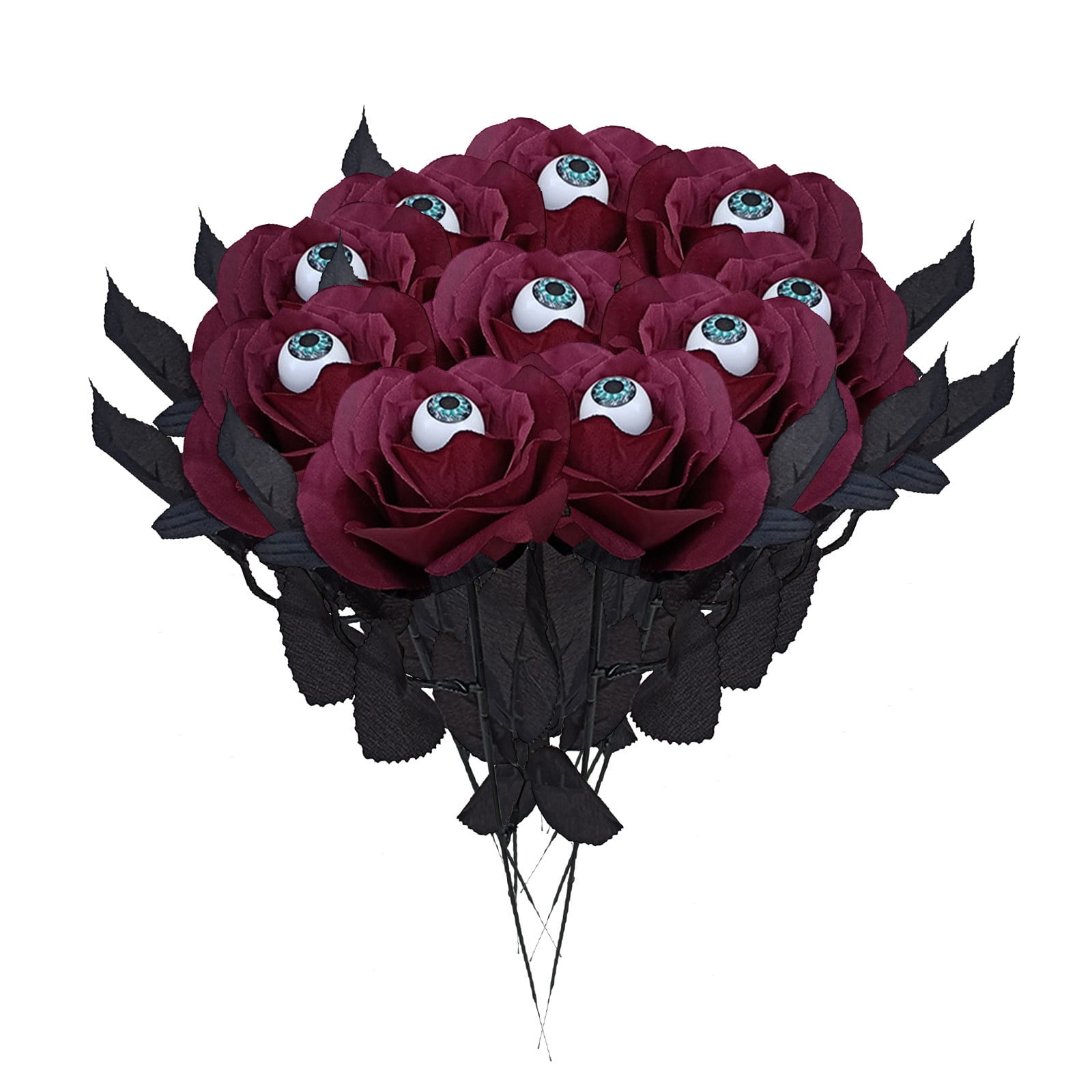 Fake Gothic Roses Feltree 10 Pieces Halloween Decorations: Artificial Fake Roses with ...