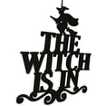 thumbnail image 1 of Feltree Home Decor Clearance The Witch Is In Halloween Hanging Sign Door Hanging Halloween Decoration A Clearance, 1 of 6