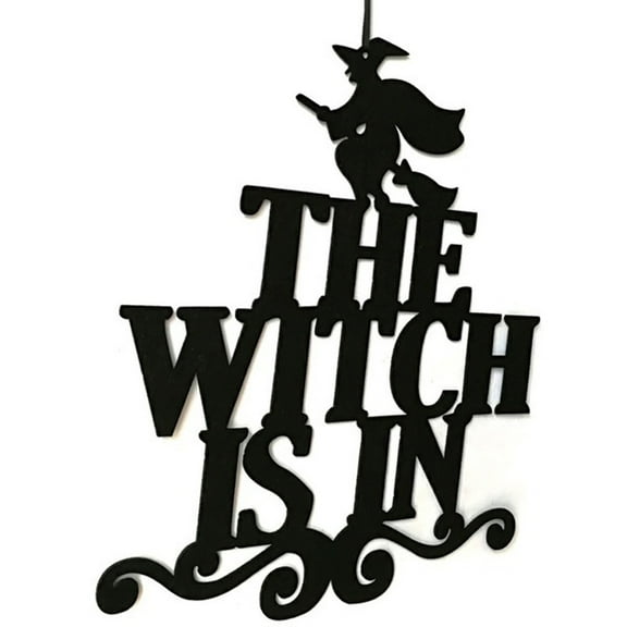 Feltree Home Decor Clearance The Witch Is In Halloween Hanging Sign Door Hanging Halloween Decoration A Clearance