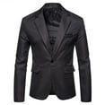 thumbnail image 1 of Feltree Men's Casual Suit Blazer Jackets, Fashion Men's Casual Solid Color Suit Youth Slim Jacket Gray S, 1 of 5
